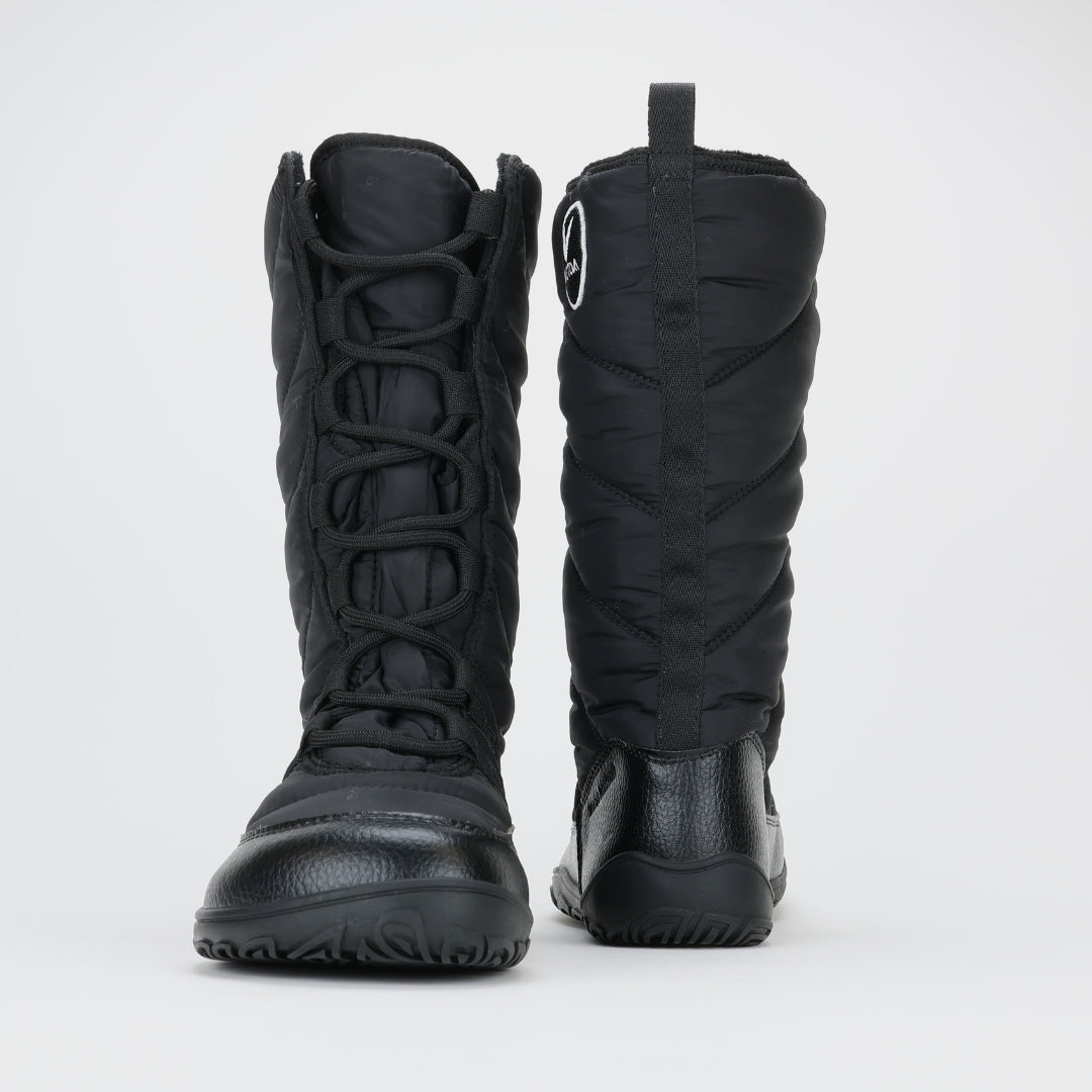 Vaistoa Hanki Barefoot Shoes Unisex Winter Snow Boots Black Back Front