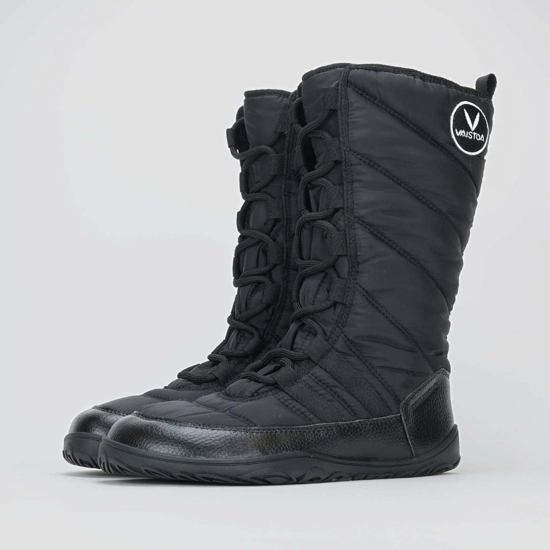 Vaistoa Hanki Barefoot Shoes Unisex Winter Snow Boots Black Pair
