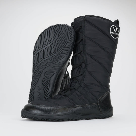 Vaistoa Hanki Barefoot Shoes Unisex Winter Snow Boots Black Winter Grip Outsole