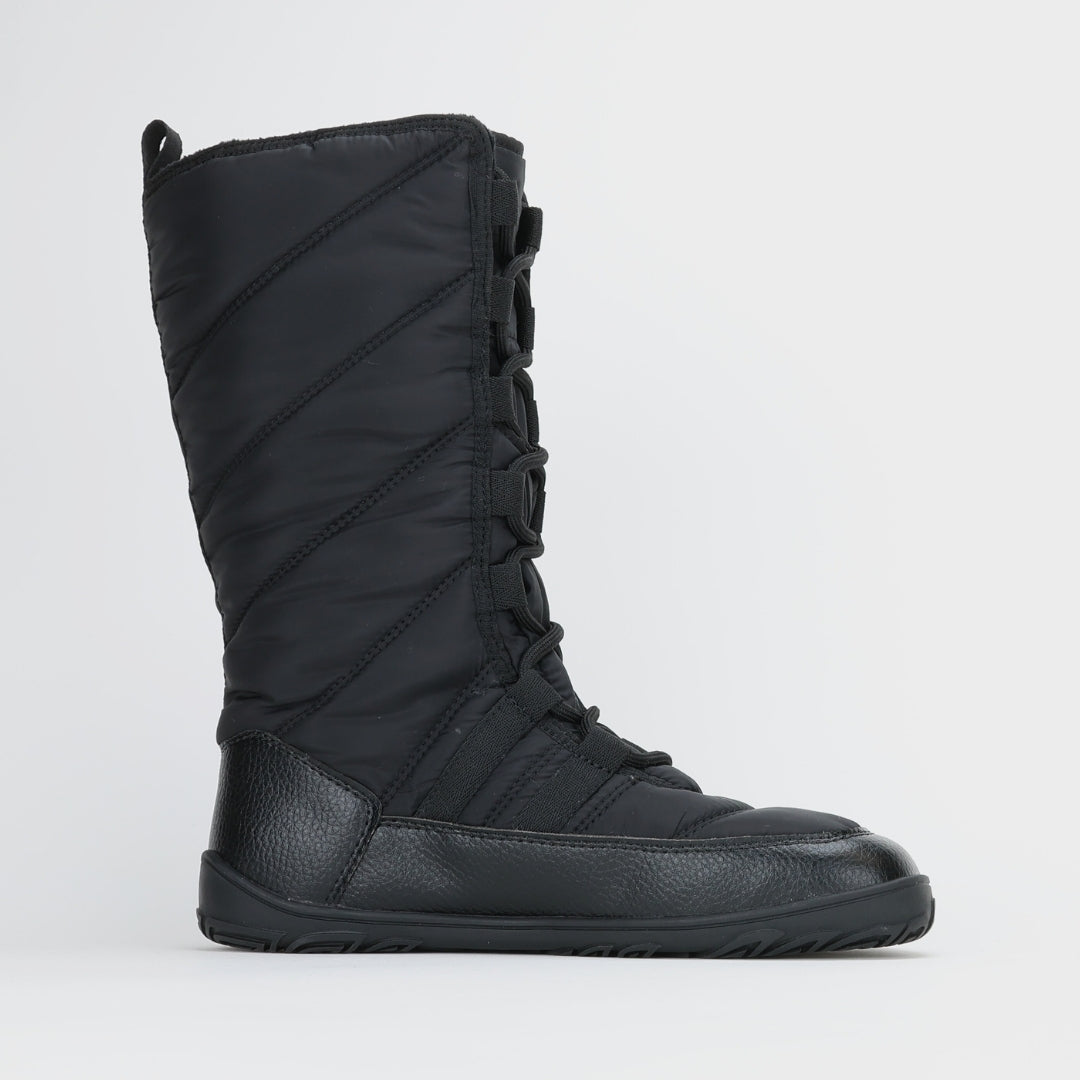 Vaistoa Hanki Barefoot Shoes Unisex Winter Snow Boots Black Zero Drop Flat Sole Medial