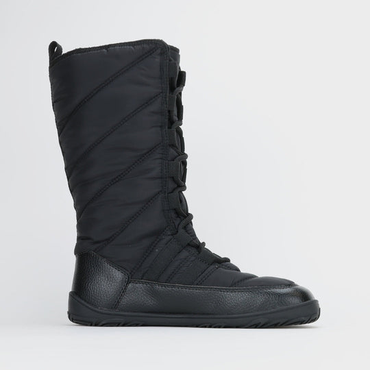 Vaistoa Hanki Barefoot Shoes Unisex Winter Snow Boots Black Zero Drop Flat Sole Medial