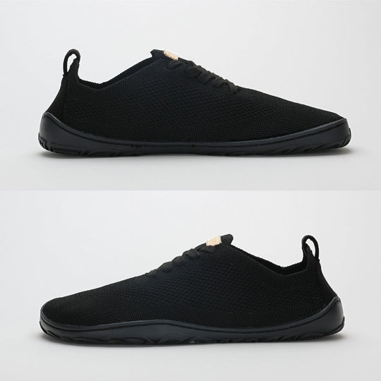 Vaistoa Iloa knitted barefoot sneakers black flat zero drop outsole