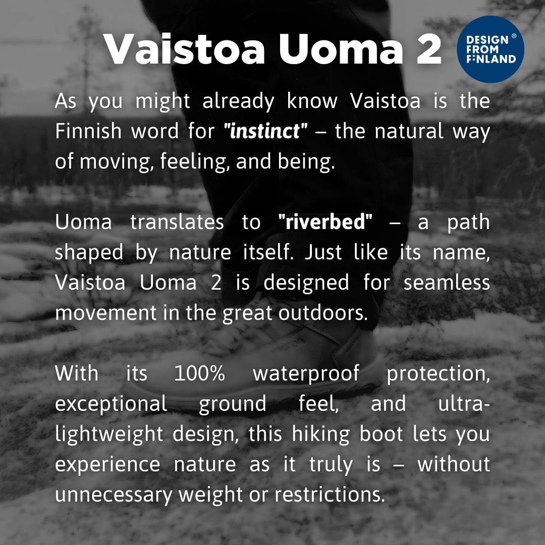 Vaistoa Uoma 2 Boots Vegan Waterproof Barefoot Trekking Shoes Story