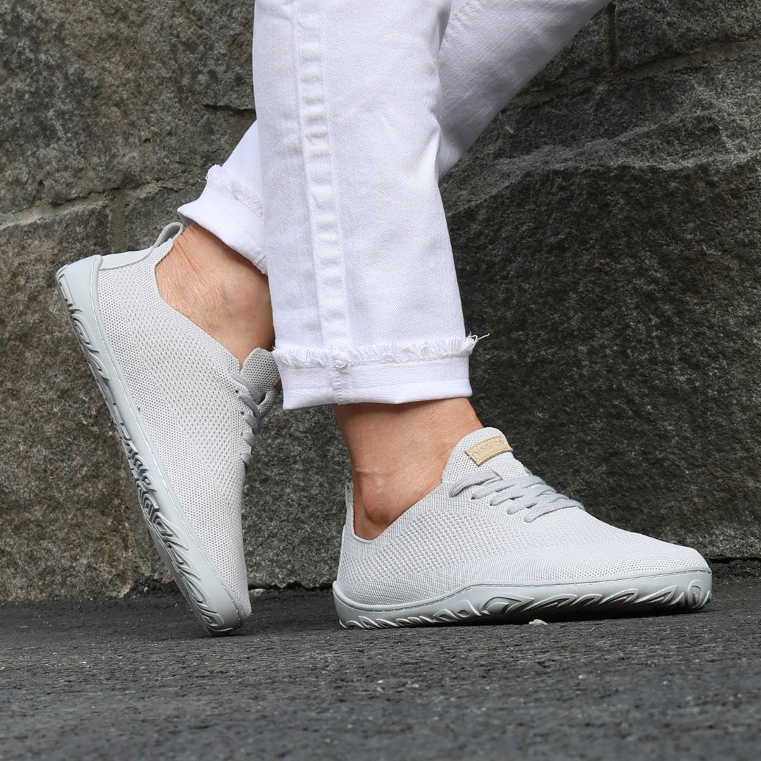 vaistoa iloa barefoot shoes knitted sneakers gray spring lifestyle asfalt