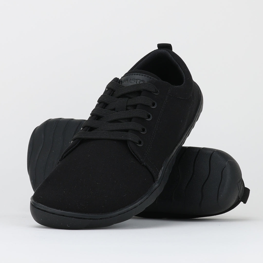 vaistoa rento 2 barefoot shoes low top canvas sneakers black stylishly arranged