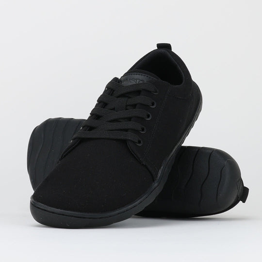 vaistoa rento 2 barefoot shoes low top canvas sneakers black stylishly arranged