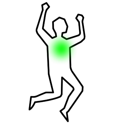 Person jumping with joy, full of energy for life