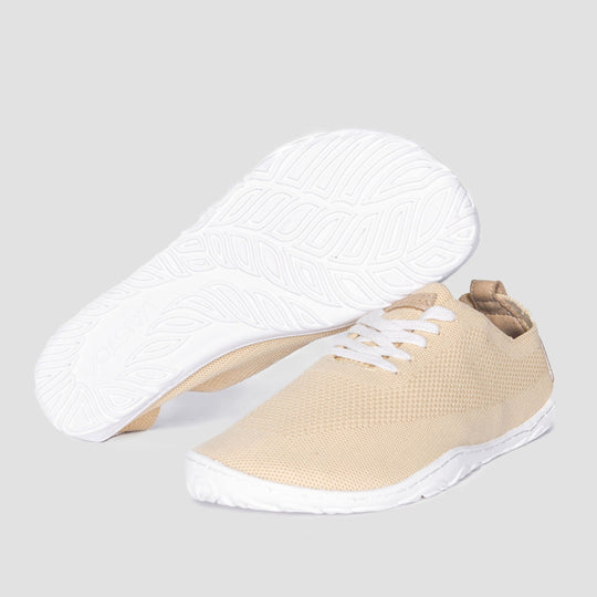 Vaistoa Iloa knitted barefoot sneakers cream design from finland