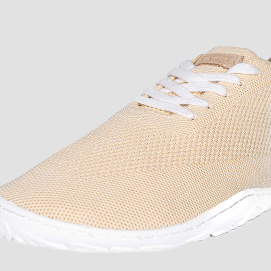 Vaistoa Iloa knitted barefoot sneakers cream front diagonal zoom