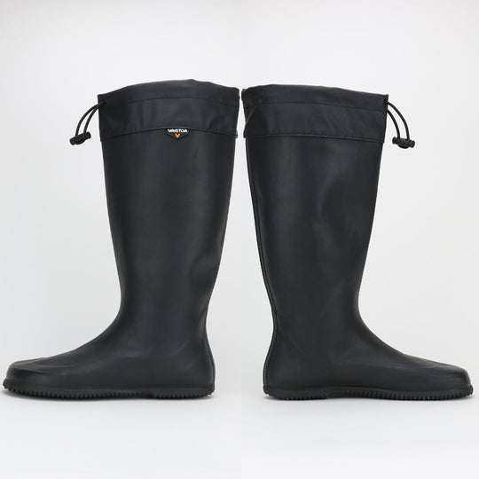 Vaistoa Katve Rubber Barefoot Rainboots Black Flat Zero Drop Outsole