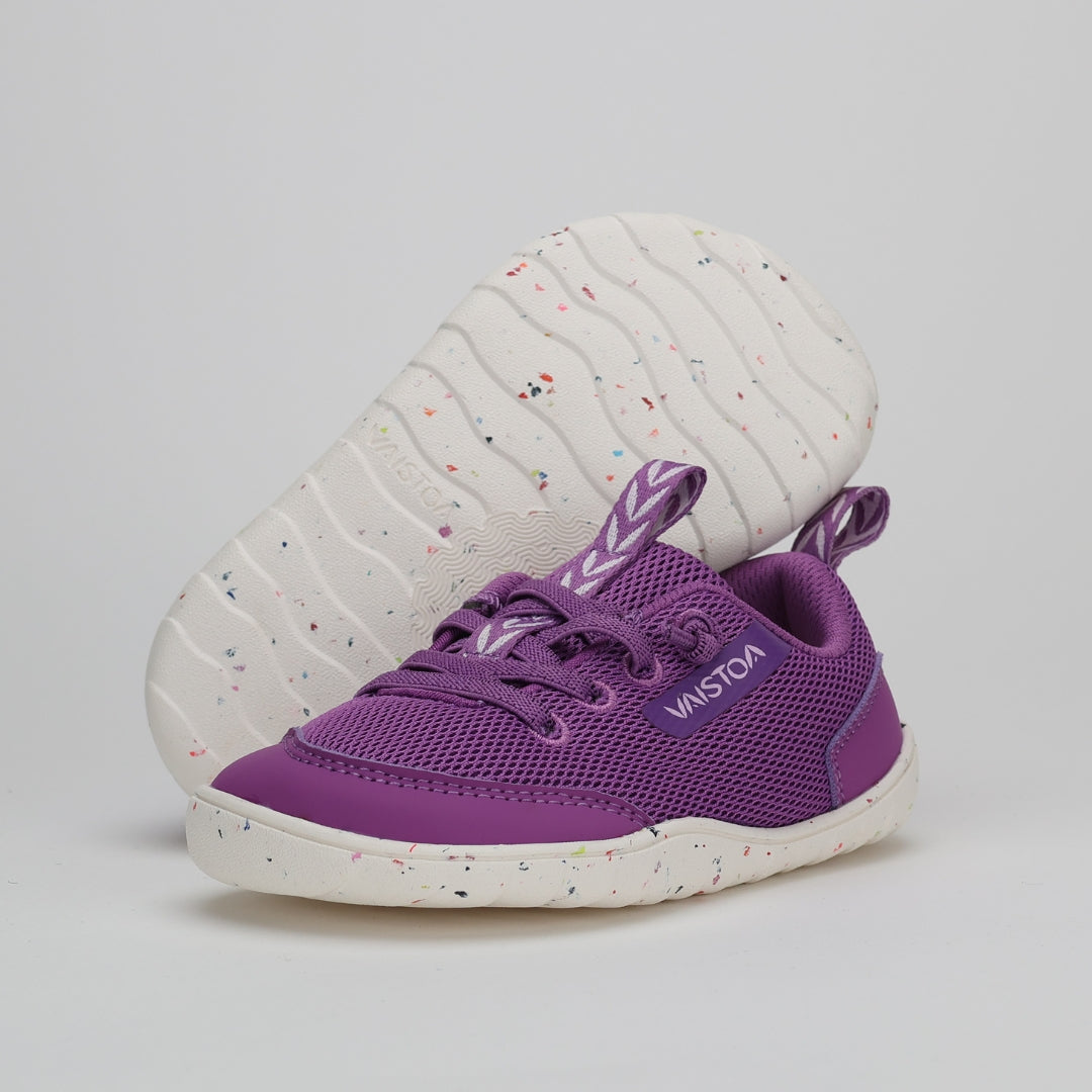 Vaistoa Kiva Kids Mesh Barefoot Sneakers Purple Design From Finland