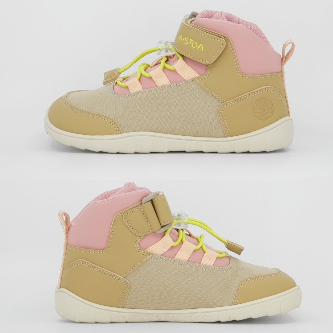 Vaistoa Kumpu Kids barefoot sneakers beige flat zero drop outsole