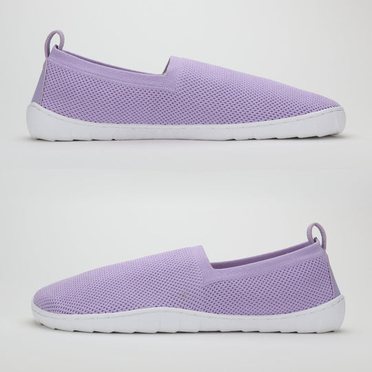 Vaistoa Lempeä knitted barefoot slip-on shoes lila flat zero drop outsole