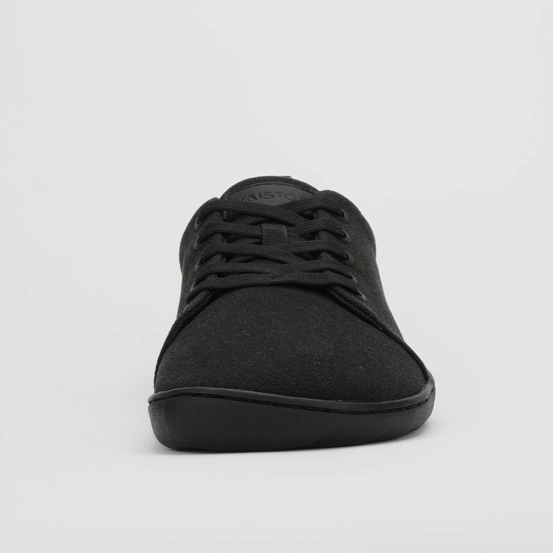 Vaistoa Rento canvas barefoot sneakers black front view