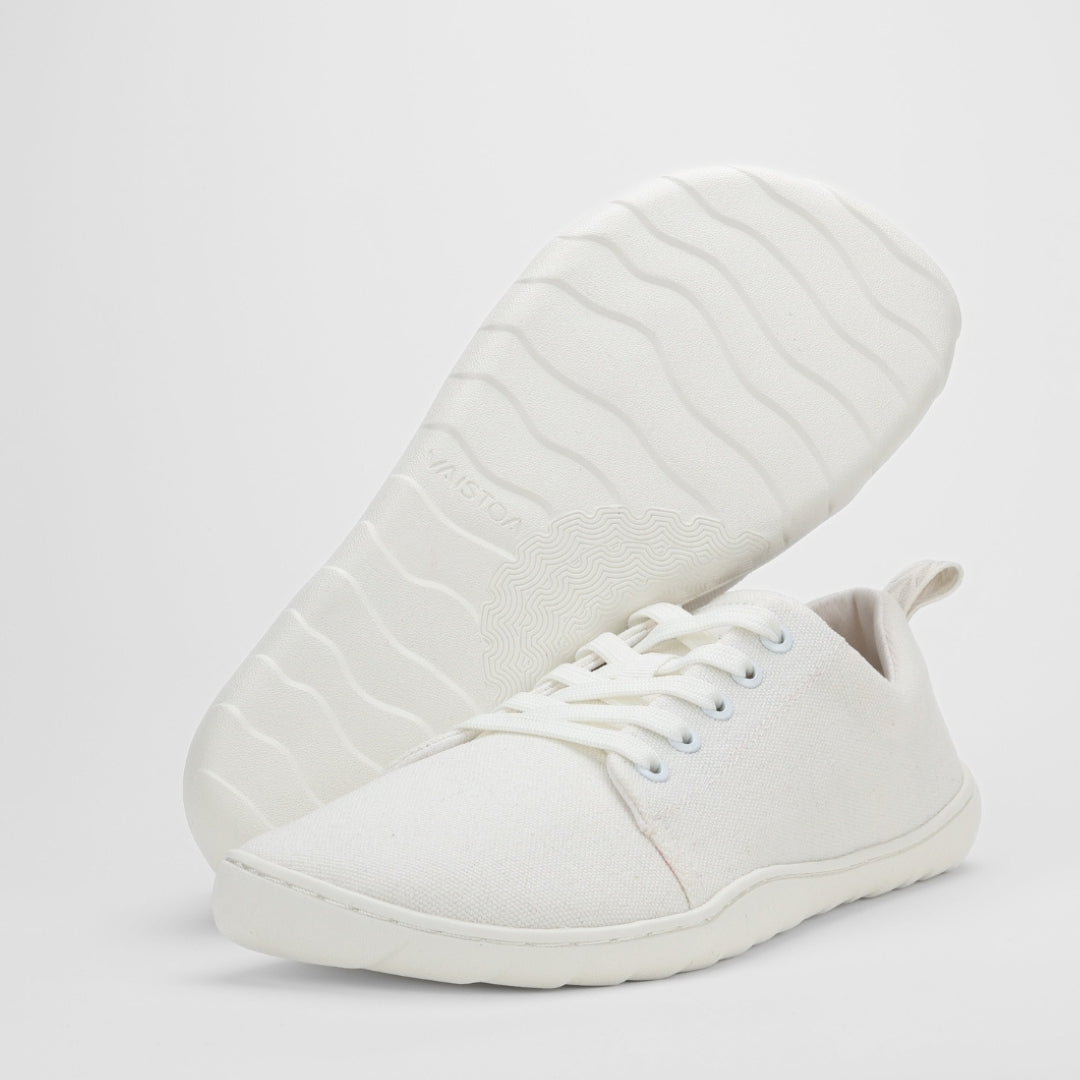 Vaistoa Rento canvas barefoot sneakers white design from finland