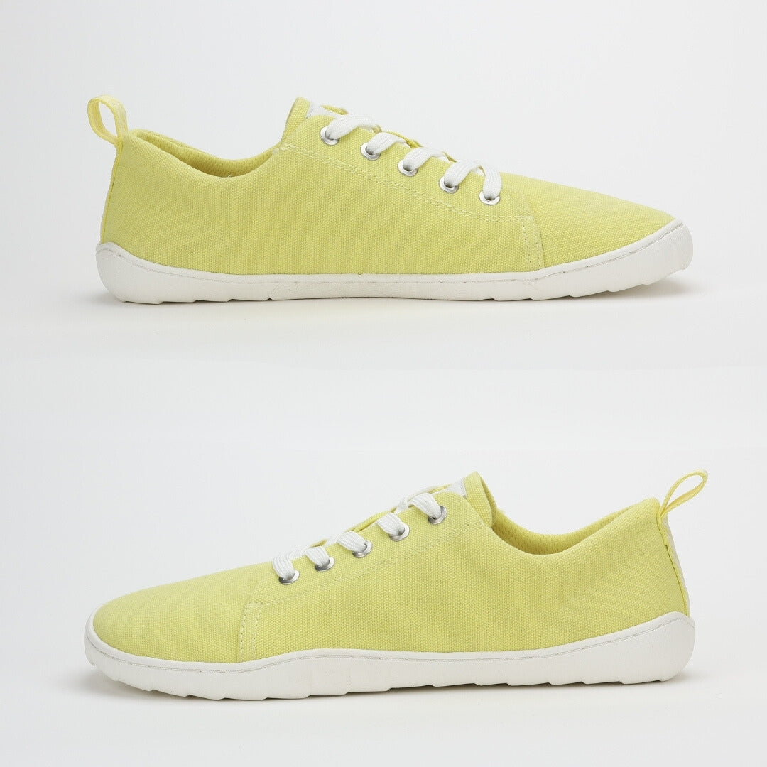 Vaistoa Rento canvas barefoot sneakers yellow flat zero drop outsole