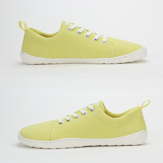 Vaistoa Rento canvas barefoot sneakers yellow flat zero drop outsole