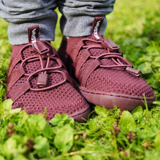Vaistoa Riemu Kids Knitted Barefoot Slip-on Shoes Burgundy user image