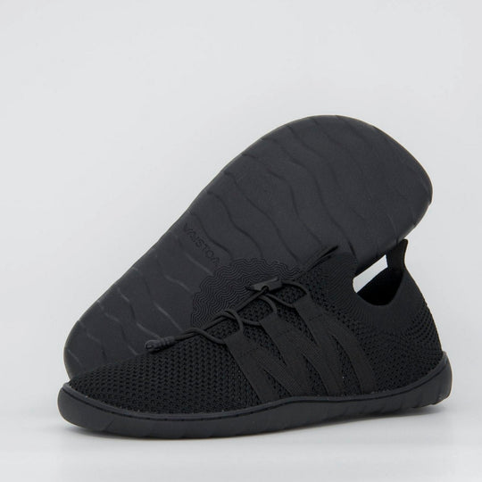 Vaistoa Riemu adults knitted barefoot slip-on shoes black design from finland