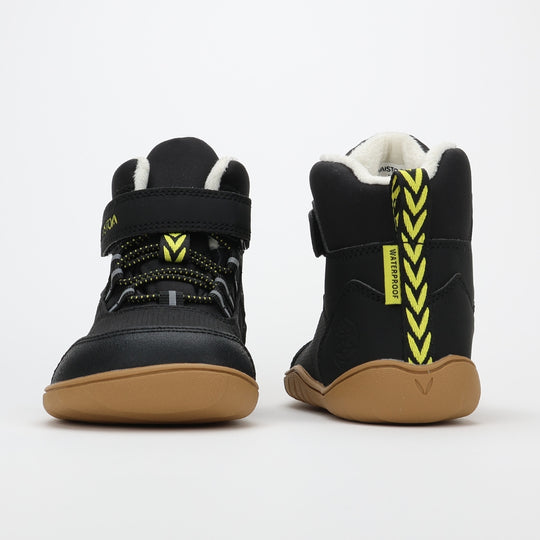 Vaistoa Ulappa kids Waterproof Barefoot shoes black Front and Back View