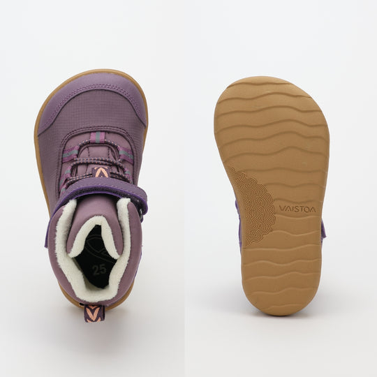 Vaistoa Ulappa kids Waterproof Barefoot shoes plum Wide Foot Shaped Toe Box