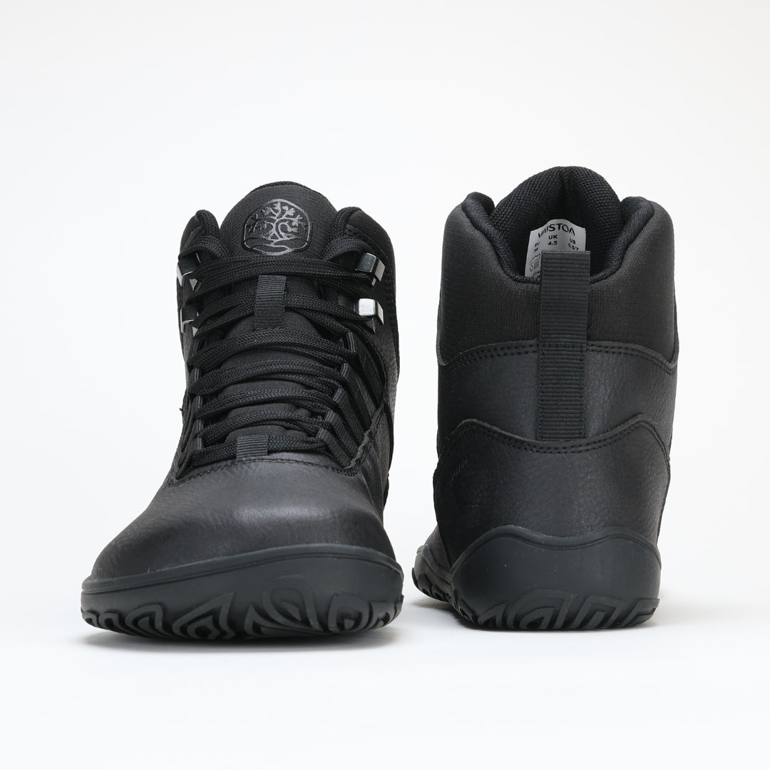 Vaistoa Uoma 2 Waterproof Barefoot Trekking Shoes Black Front Back View