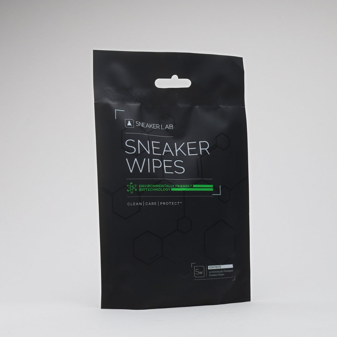 Sneaker LAB Sneaker Wipes shoe cleaning wipes, 12-pack, front of the package