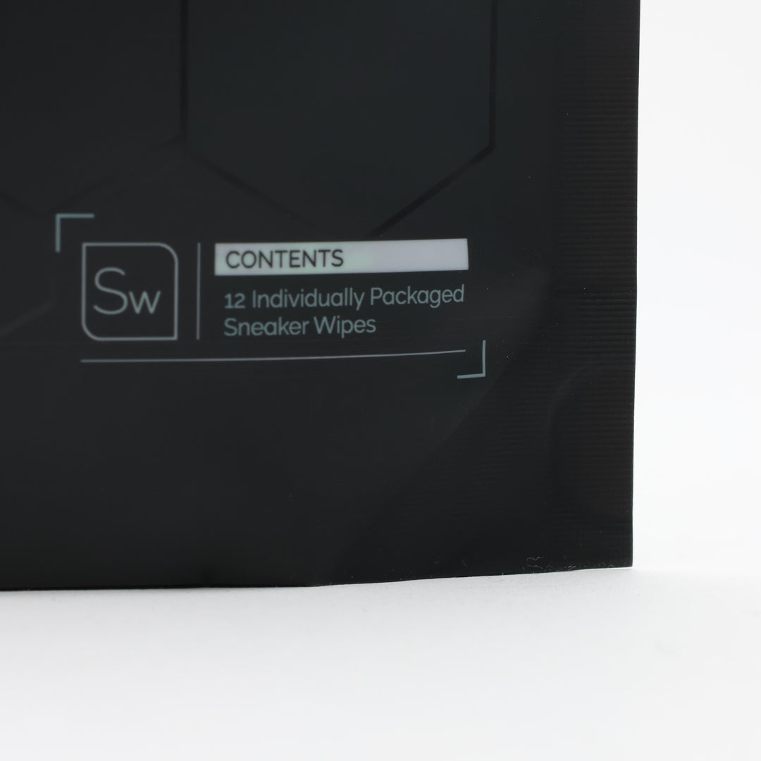 Sneaker LAB Sneaker Wipes shoe cleaning wipes, package contents of 12 individually wrapped wipes