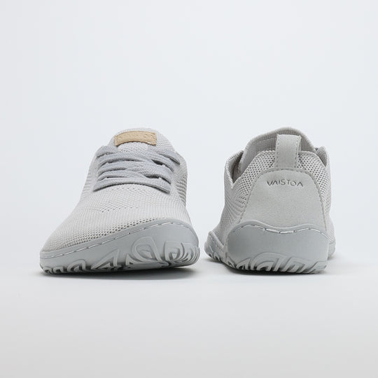 vaistoa iloa barefoot shoes knitted sneakers gray front and back view