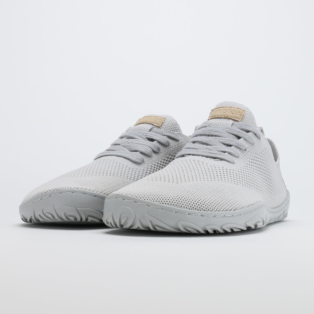 vaistoa iloa barefoot shoes knitted sneakers gray front angle pair