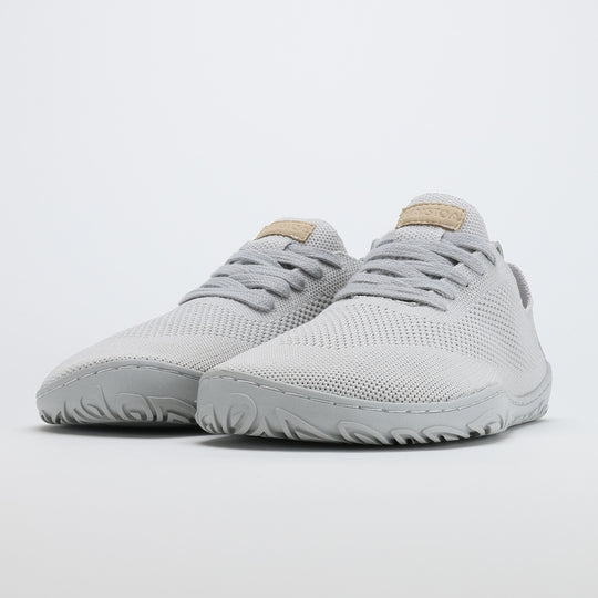 vaistoa iloa barefoot shoes knitted sneakers gray front angle pair