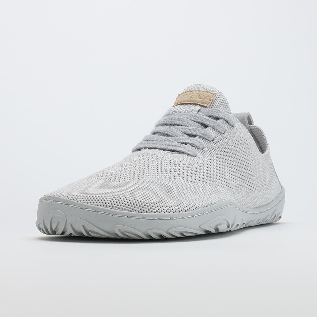 vaistoa iloa barefoot shoes knitted sneakers gray front angle single