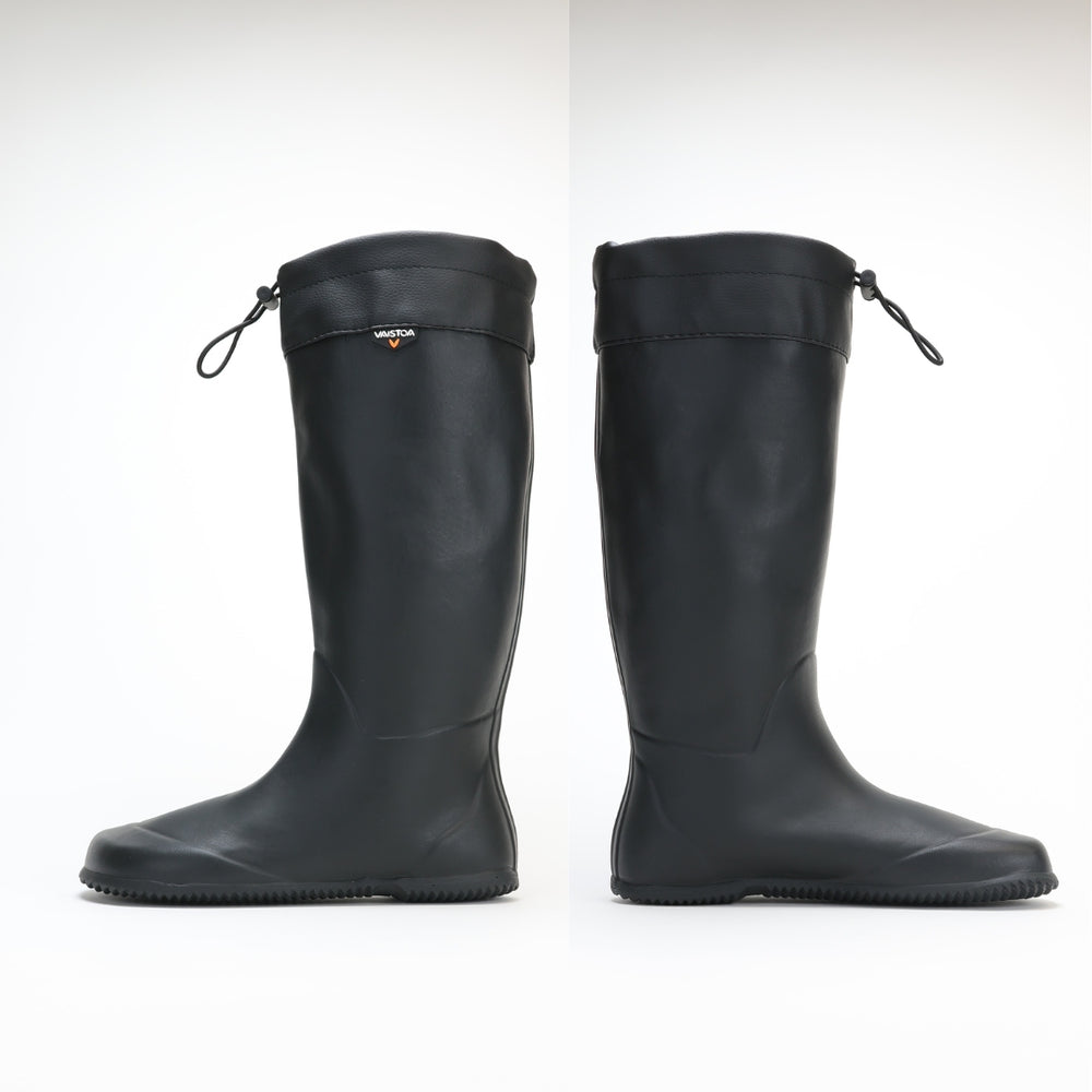 vaistoa katve barefoot shoes rubber rain boots black flat zero drop sole