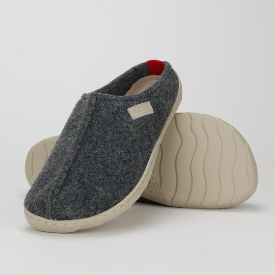 vaistoa toive barefoot felt slippers gray design from finland