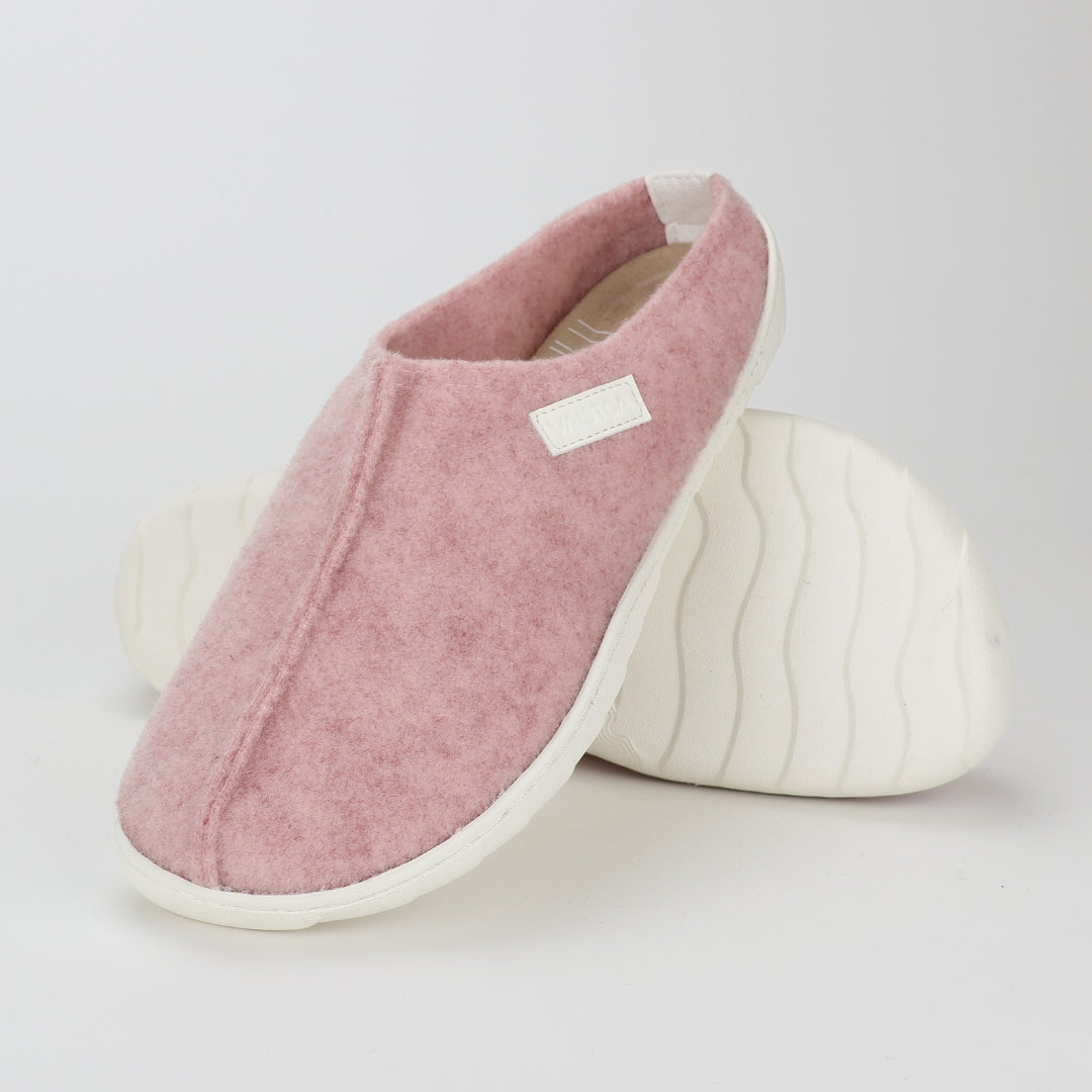 vaistoa toive barefoot felt slippers rose design from finland