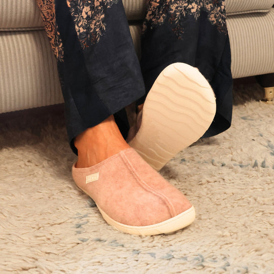 vaistoa toive barefoot felt slippers rose lifestyle indoor