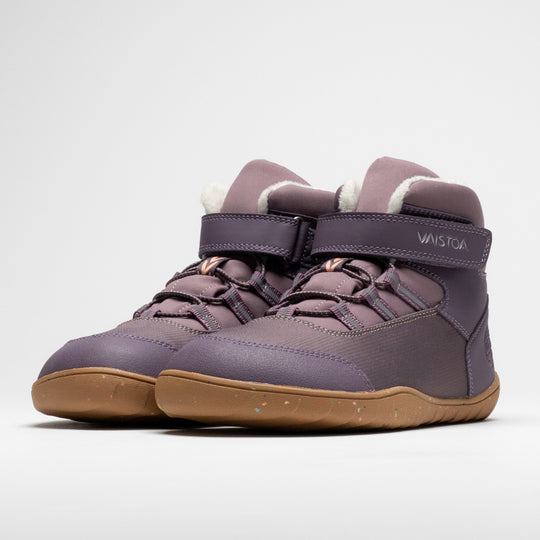 Vaistoa Ulappa 2 kids waterproof barefoot sneakers – pair shown from a front angle with the hook-and-loop strap and Vaistoa logo visible